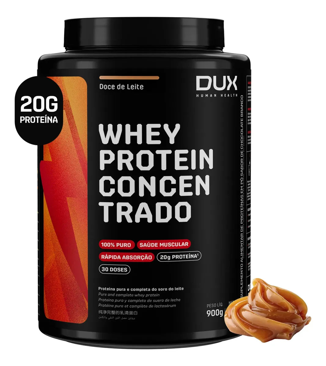Whey Protein Dux Concentrado Pote - 900g